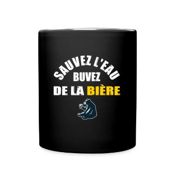 Sauvez l'eau buvez de la bière t-shirt homme - Mug uni - noir - Devant
