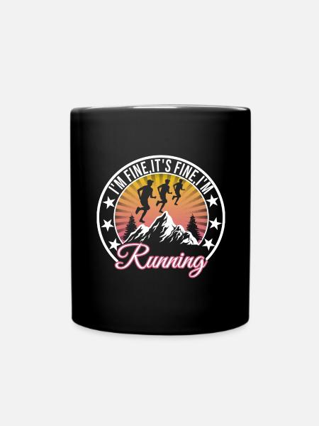 Marathon - Tasse einfarbig - Schwarz