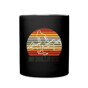 Skateboard Skateboardfahrer Skaten - Tasse einfarbig - Schwarz - Vorne