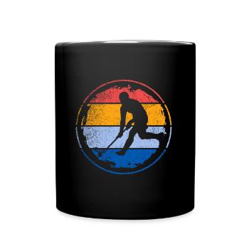 Joueur de Floorball Rétro Floorball Floorball Joueur - Mug uni - noir - Devant