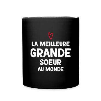 Grande Soeur Que J'aime de Tout Mon Coeur - Mug uni - noir - Devant