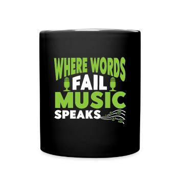 Musician Music Rhythm Clef - Full Colour Mug - black - Front