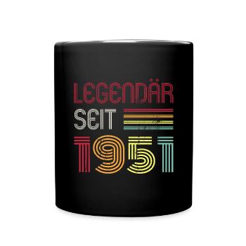 Legendär Seit 1951 Jahr Retro 51er Jahrgang - Tasse einfarbig - Schwarz - Vorne