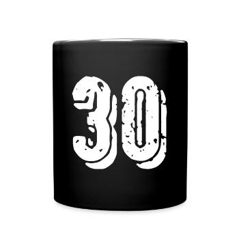 Maillot à 30 chiffres - Mug uni - noir - Devant