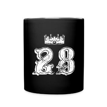 28 Couronne numérique - Mug uni - noir - Devant