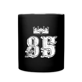 85 Number crown - Full Colour Mug - black - Front