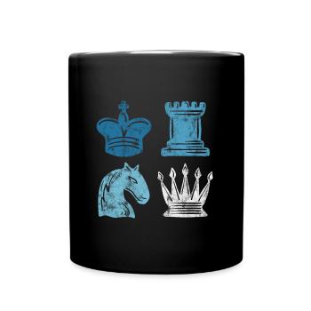 Joueur d’échecs rétro d’échecs Checkmate Pièce d’échecs - Mug uni - noir - Devant