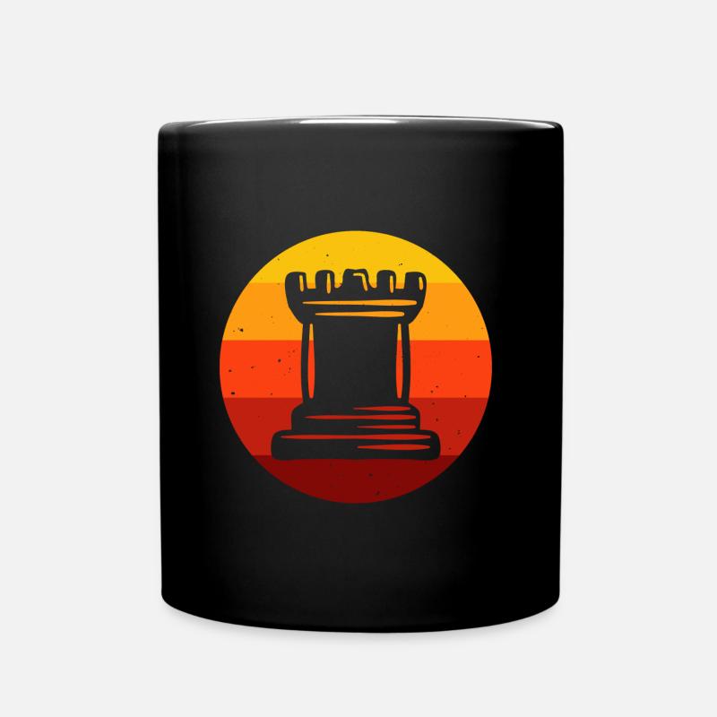 Pièce d’échecs rétro Checkmate Joueur d’échecs Échecs - Mug uni - noir