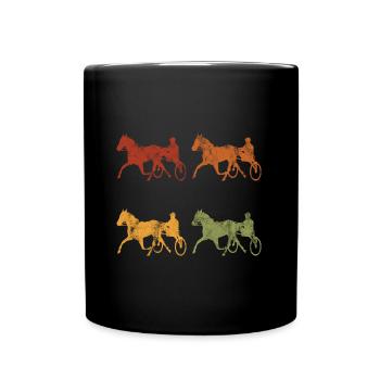 Chevaux de trot Trabrennsport Courses de chevaux - Mug uni - noir - Devant