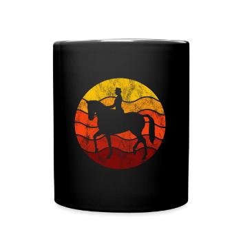 Dressage Équitation Cavaliers de dressage Équitation Équitation - Mug uni - noir - Devant