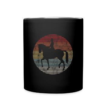 Dressage Équitation Dressage Cavalier Équitation Cheval - Mug uni - noir - Devant