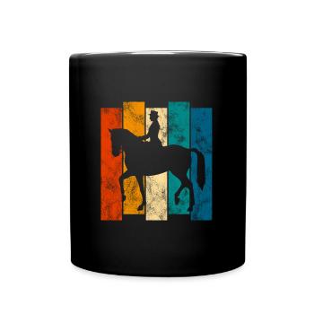 Dressage Équitation Dressage Cavalier Équitation Cheval - Mug uni - noir - Devant