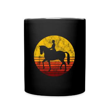 Dressage Équitation Dressage Cavalier Équitation Cheval - Mug uni - noir - Devant