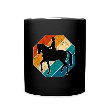 Dressage Équitation Cavaliers de dressage Équitation Équitation - Mug uni - noir - Devant