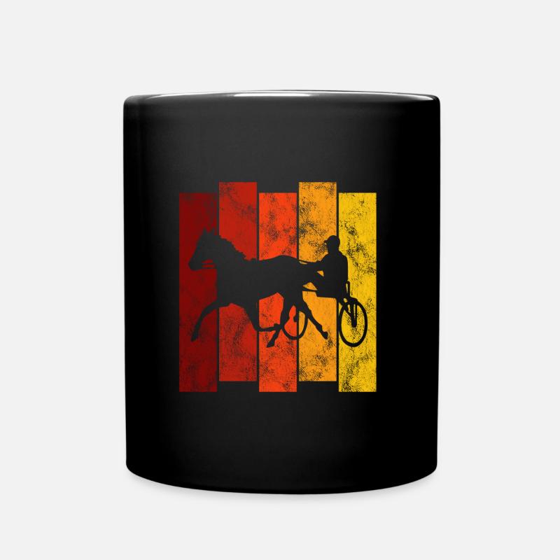 Chevaux de trot Trabrennsport Courses de chevaux - Mug uni - noir