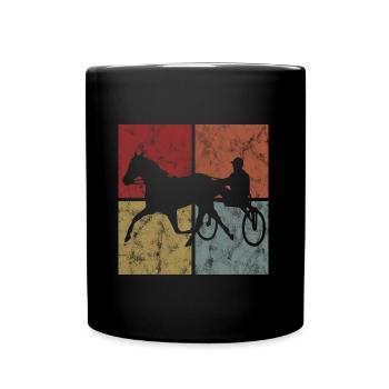 Cheval au trot Equine Trot Sport Courses hippiques - Mug uni - noir - Devant
