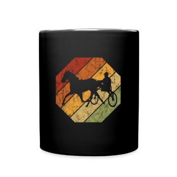Cheval au trot Equine Trot Sport Courses hippiques - Mug uni - noir - Devant