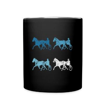 Chevaux de trot Trabrennsport Courses de chevaux - Mug uni - noir - Devant