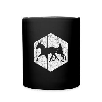 Chevaux de trot Trabrennsport Courses de chevaux - Mug uni - noir - Devant