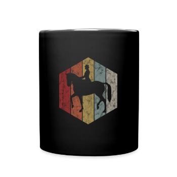 Dressage Équitation Cavaliers de dressage Équitation Équitation - Mug uni - noir - Devant