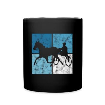 Trotteur trotter dans un style rétro ou vintage - Mug uni - noir - Devant