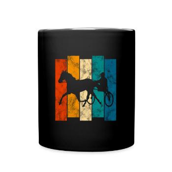 Trotteur trotter dans un style rétro ou vintage - Mug uni - noir - Devant