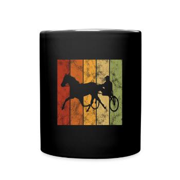 Trotteur trotter dans un style rétro ou vintage - Mug uni - noir - Devant