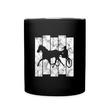 Trotteur trotter dans un style rétro ou vintage - Mug uni - noir - Devant