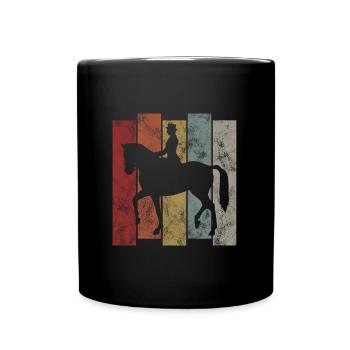 Dressage Cavalier de dressage Cheval d’équitation - Mug uni - noir - Devant
