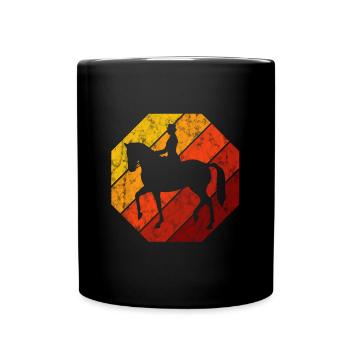 Dressur Dressurreiten Dressurreiter Reiten Pferd - Tasse einfarbig - Schwarz - Vorne
