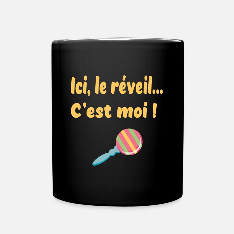 Ici le réveil c'est moi ! - Mug uni - noir