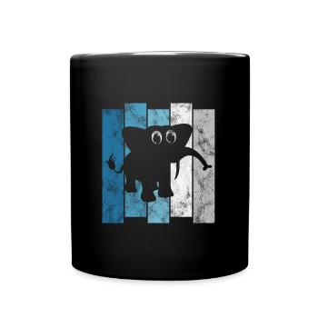 Eléphant éléphant pour enfants - Mug uni - noir - Devant