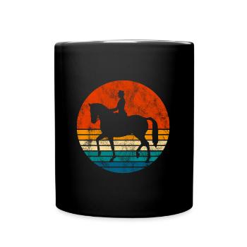 Dressage Dressage Rider Riding Horse - Full Colour Mug - black - Front