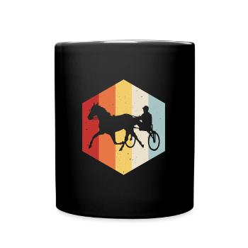 Trotter courses de trot dans un style rétro ou vintage - Mug uni - noir - Devant