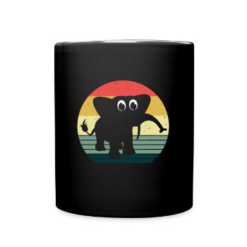 Eléphant éléphant pour enfants - Mug uni - noir - Devant