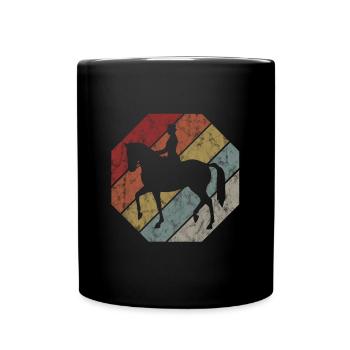 Dressage Cavalier de dressage Cheval d’équitation - Mug uni - noir - Devant