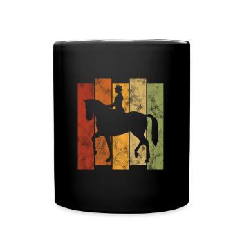Dressage Cavalier de dressage Cheval d’équitation - Mug uni - noir - Devant