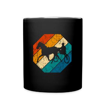Trotter courses de trot dans un style rétro ou vintage - Mug uni - noir - Devant