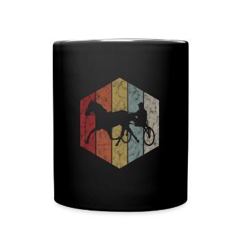 Trotter courses de trot dans un style rétro ou vintage - Mug uni - noir - Devant