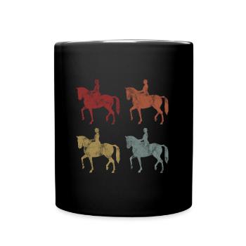 Dressage Cavalier de dressage Cheval d’équitation - Mug uni - noir - Devant