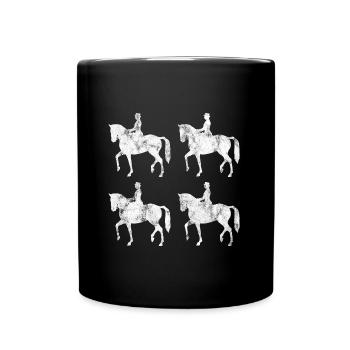 Dressage Cavalier de dressage Cheval d’équitation - Mug uni - noir - Devant