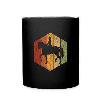 Dressage Cavalier de dressage Cheval d’équitation - Mug uni - noir - Devant