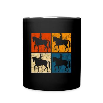 Dressage Cavalier de dressage Cheval d’équitation - Mug uni - noir - Devant