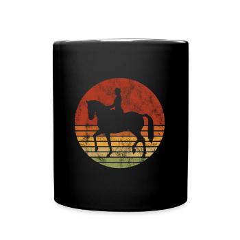 Dressage Cavalier de dressage Cheval d’équitation - Mug uni - noir - Devant