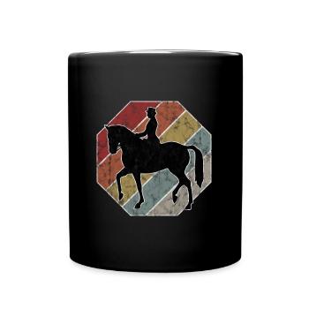 Dressage Cavalier de dressage Cheval d’équitation - Mug uni - noir - Devant
