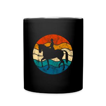 Dressur Dressurreiten Dressurreiter Reiten Pferd - Tasse einfarbig - Schwarz - Vorne