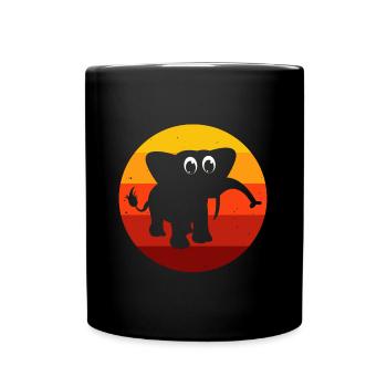 Eléphant éléphant pour enfants - Mug uni - noir - Devant