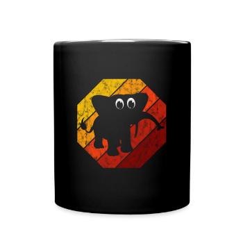 Eléphant éléphant pour enfants - Mug uni - noir - Devant