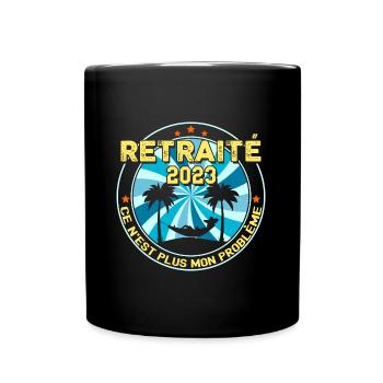 Retraité 2023 Citation Homme - Mug uni - noir - Devant