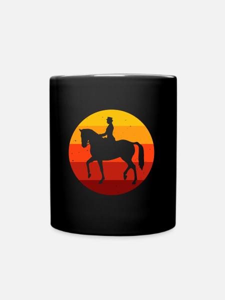 Dressage Cavalier de dressage Cheval d’équitation - Mug uni - noir